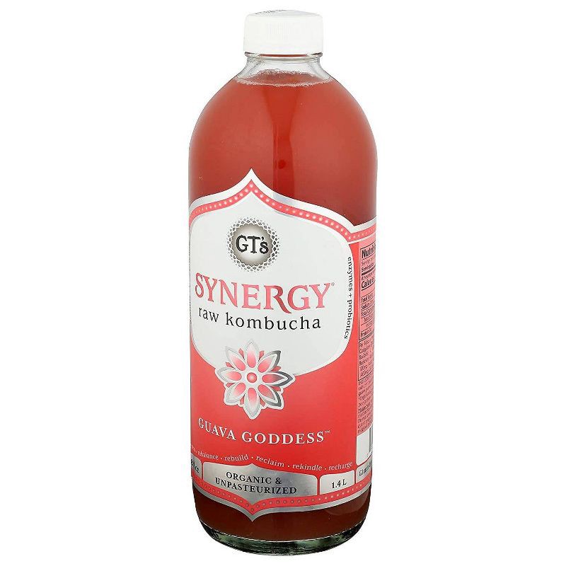 slide 6 of 6, GT's Synergy Guava Goddess Organic Raw Kombucha - 48 fl oz, 48 fl oz