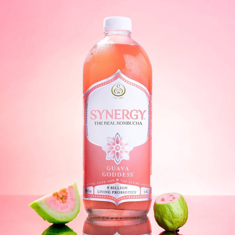 slide 9 of 9, GT's Synergy The Real Kombucha, Guava Goddess - 48oz, 48 oz