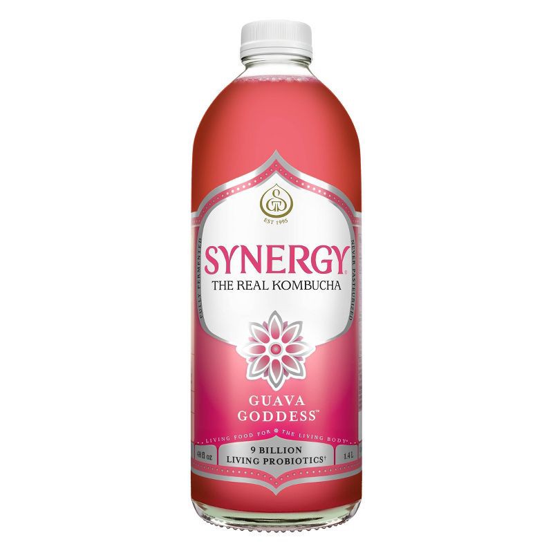 slide 1 of 9, GT's Synergy The Real Kombucha, Guava Goddess - 48oz, 48 oz
