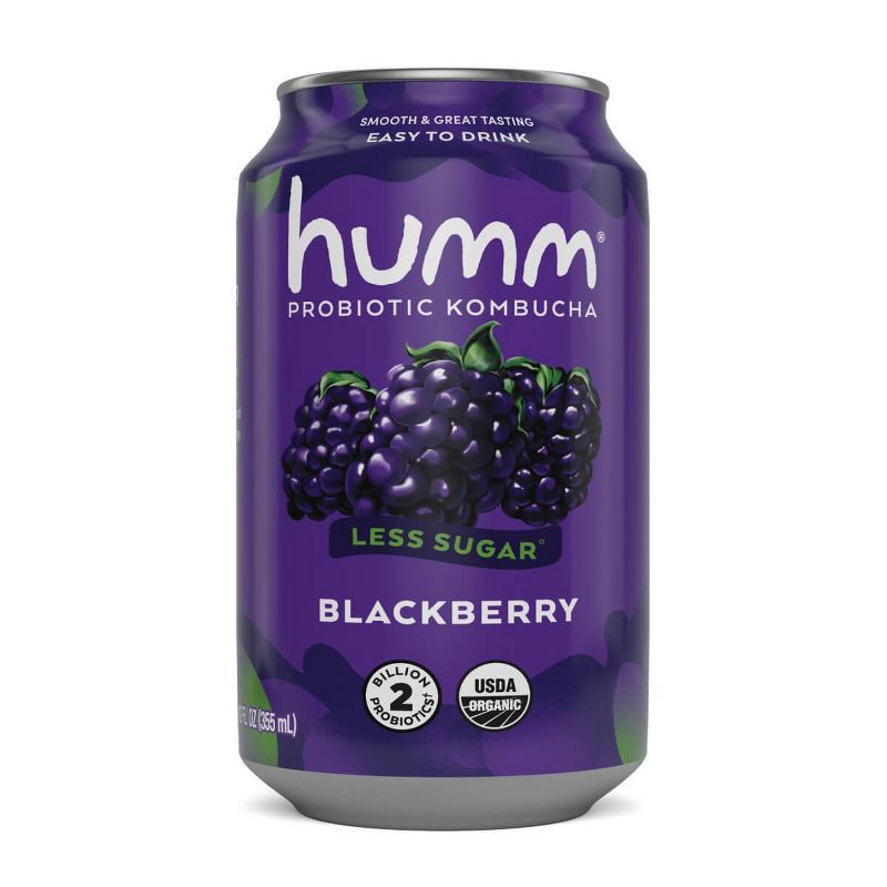slide 1 of 5, Humm Kombucha Humm Blackberry Probiotic Kombucha - 12 fl oz, 12 fl oz