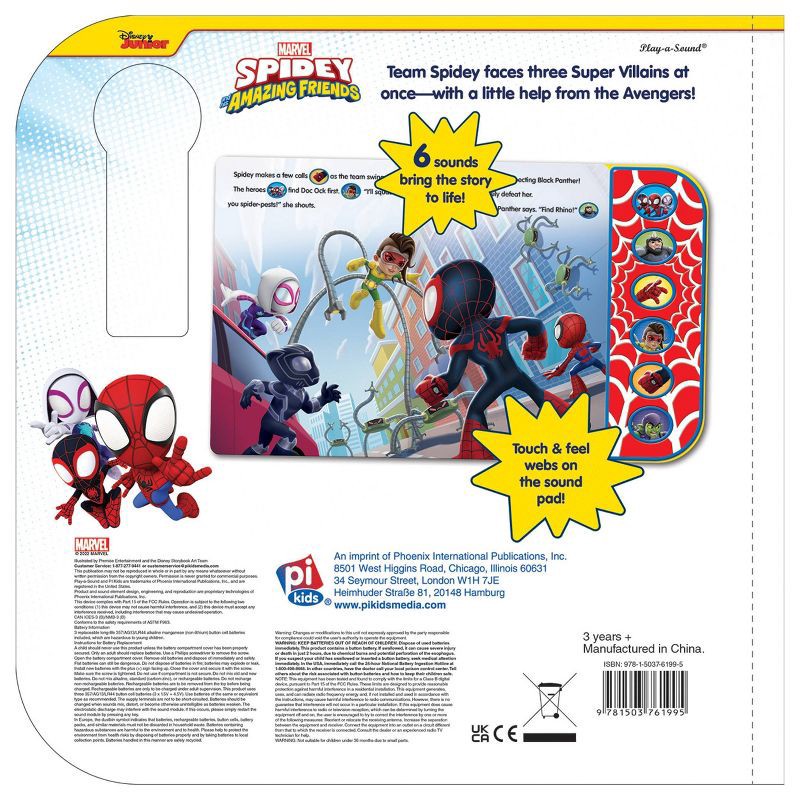 slide 4 of 4, Spidey and His Amazing Friends Spidey & His Amazing Friends - Spidey to the Rescue Textured Sound Board Book - Touch & Feel Textured Sound Pad for Tactile Play, 1 ct