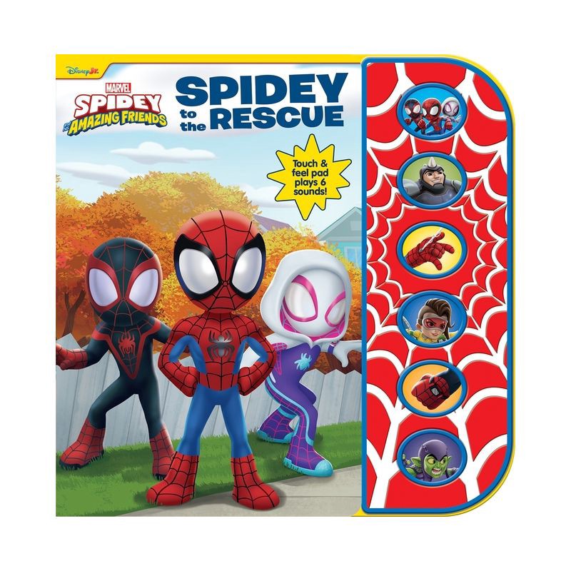slide 1 of 4, Spidey and His Amazing Friends Spidey & His Amazing Friends - Spidey to the Rescue Textured Sound Board Book - Touch & Feel Textured Sound Pad for Tactile Play, 1 ct