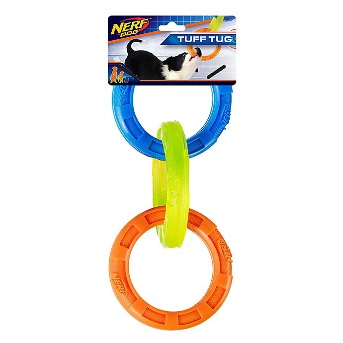 slide 2 of 2, Nerf Dog 3-Ring Tug Toy, 1 ct