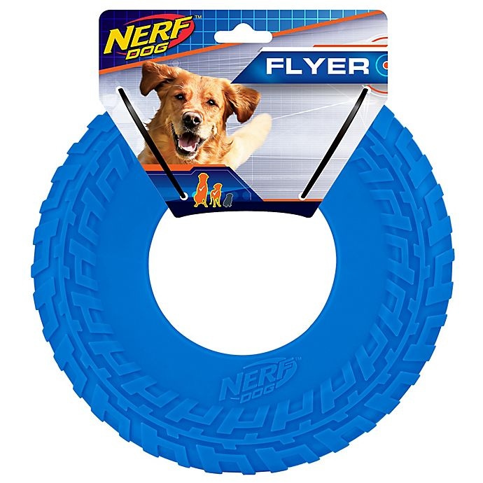 slide 2 of 2, Nerf Dog Translucent TIRE Flyer - Blue, 1 ct