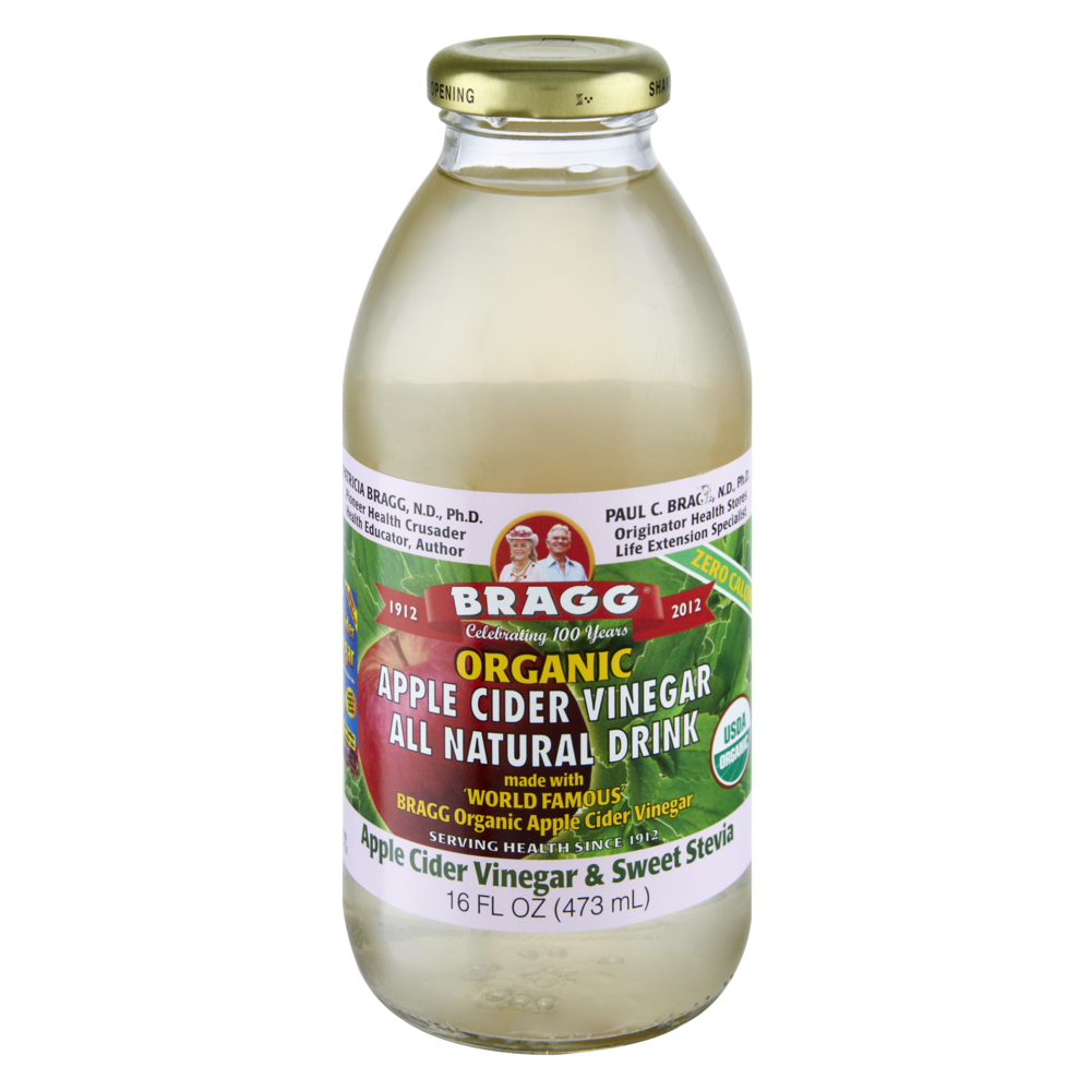 slide 1 of 4, Bragg Organic Apple Cider Vinegar & Sweet Stevia All Natural Drink, 16 fl oz