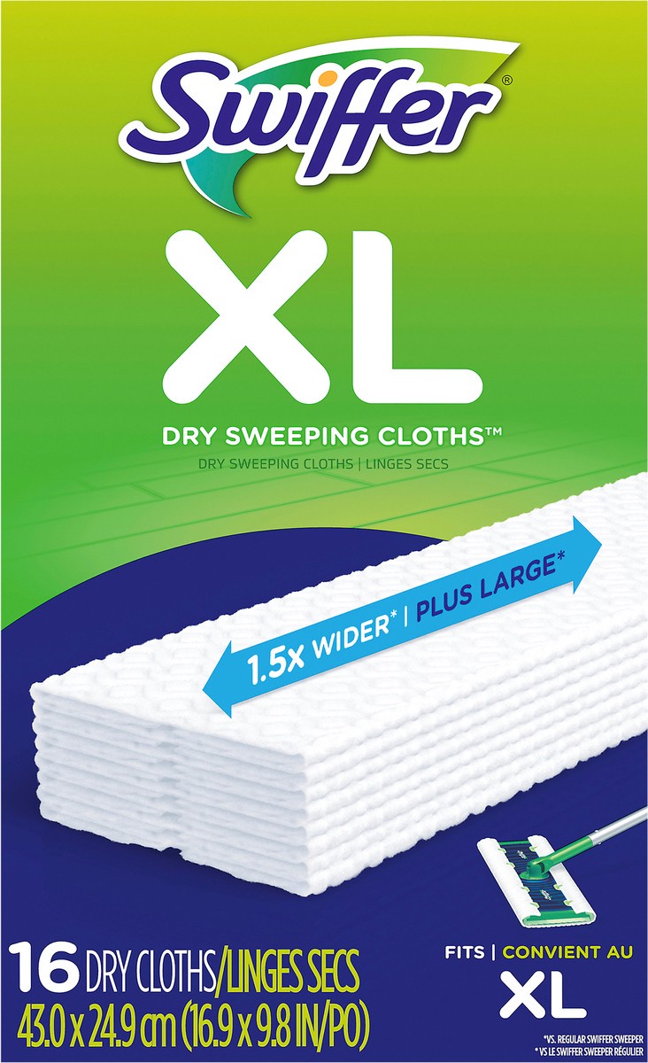 slide 3 of 3, Swiffer Sweeper XL Dry Sweeping Cloths, 16 count, 16 ct