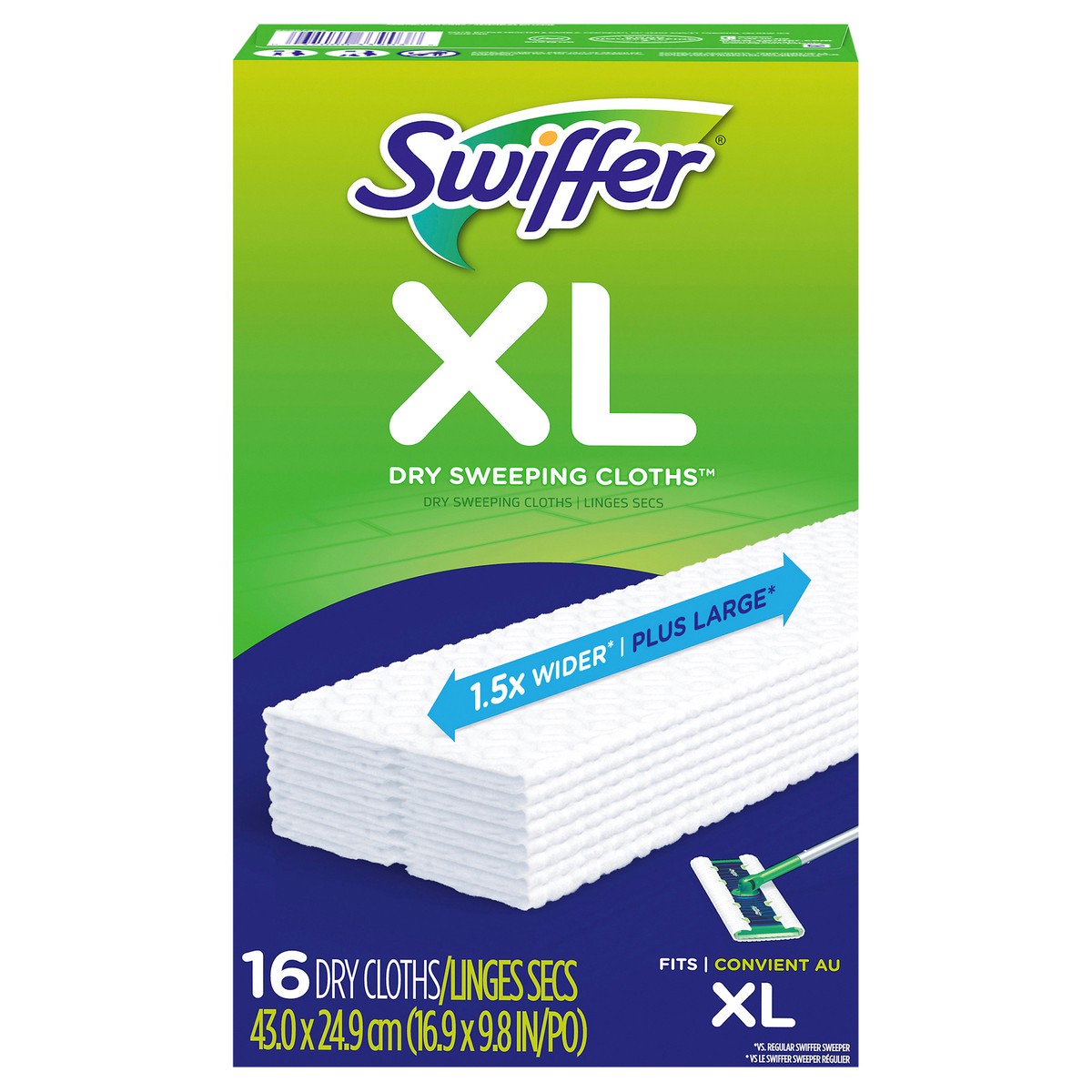 slide 1 of 3, Swiffer Sweeper XL Dry Sweeping Cloths, 16 count, 16 ct