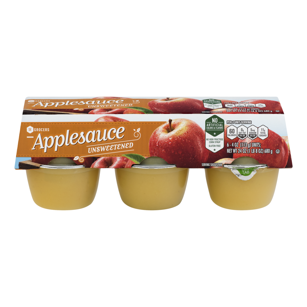 slide 1 of 1, SE Grocers Applesc Natrl Unswt, 6 ct