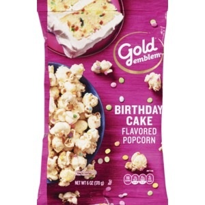 slide 1 of 1, CVS Gold Emblem Gold Emblem Birthday Cake Flavored Popcorn, 6 Oz, 6 oz