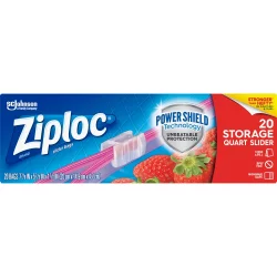 Ziploc Storage Quart Slider Bags
