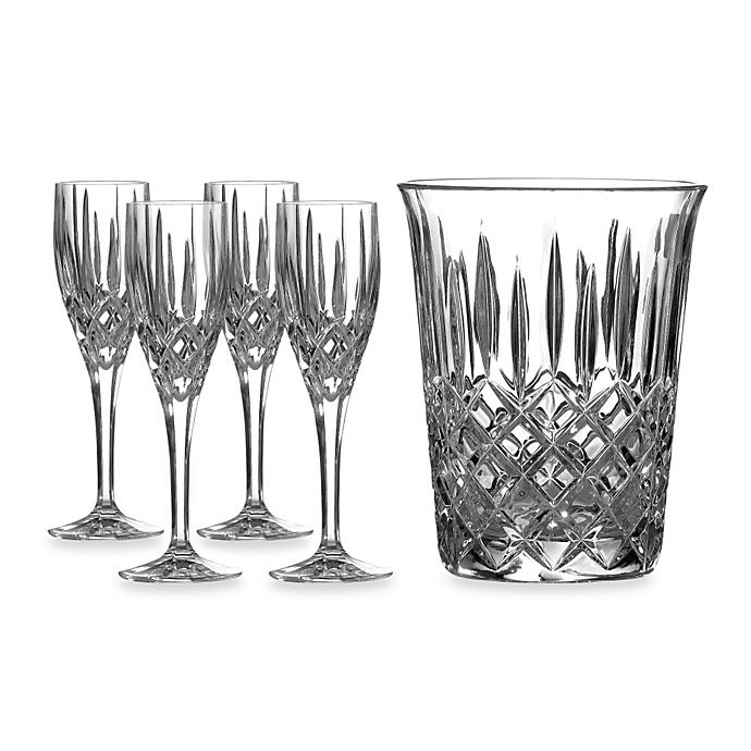 slide 1 of 1, Royal DoultonChampagne Set with Ice Bucket and 4 Toasting Flutes, 1 ct