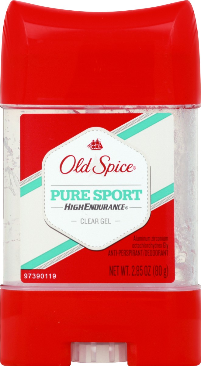 slide 1 of 9, Old Spice High Endurance Clear Gel Pure Sport Anti-Perspirant/Deodorant 2.85 oz, 2.85 oz