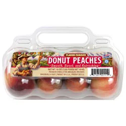 Donut Peach, 4 Ct Clamshell