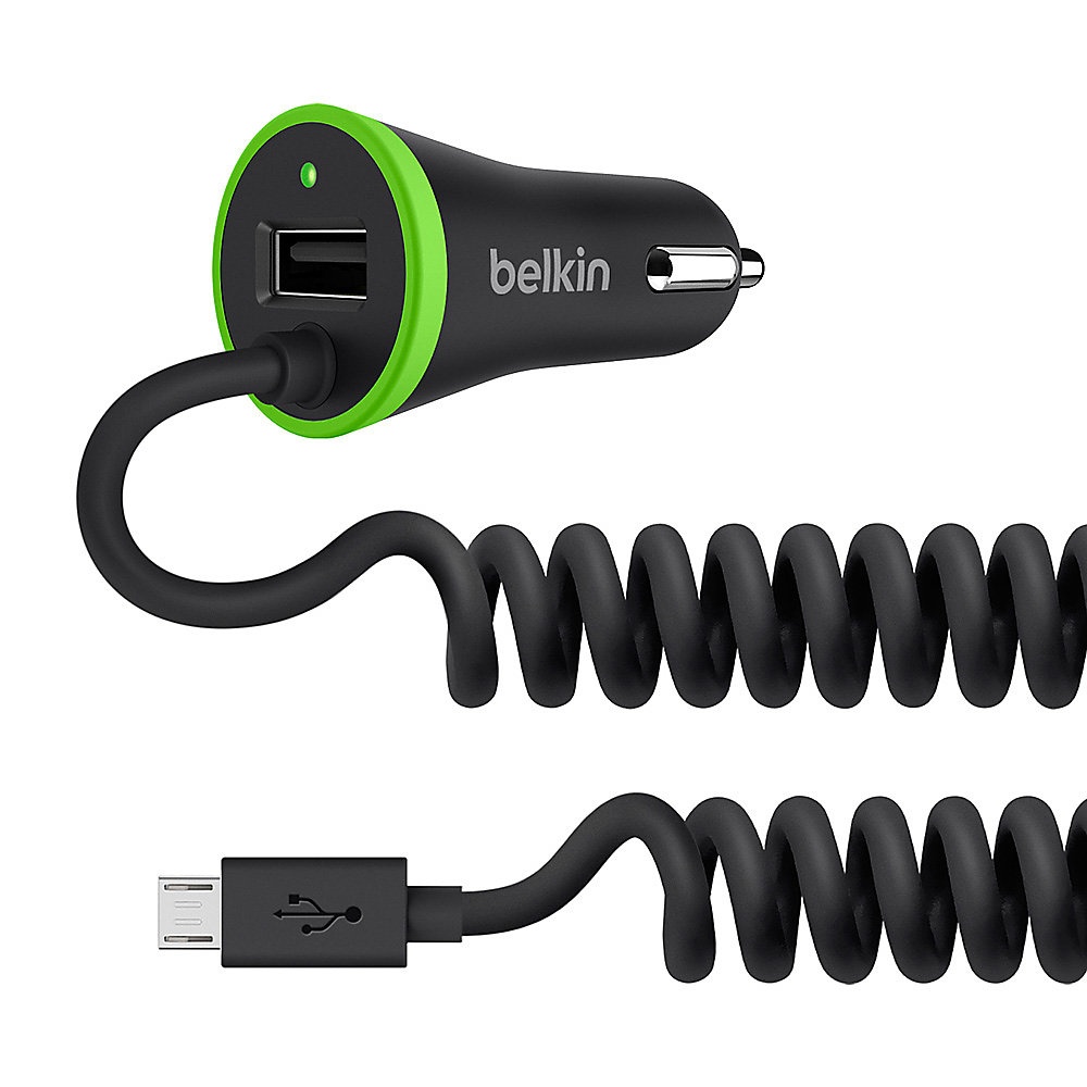 slide 1 of 1, Belkin Micro Usb Car Charger With Usb Port, Black, F8M890Bt04-Blk, 1 ct