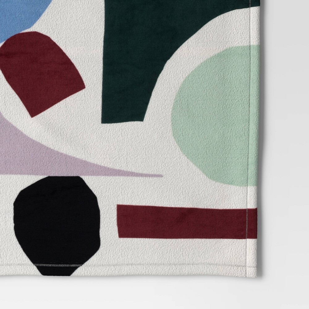 slide 4 of 4, Geo Printed Plush Throw Blanket - Room Essentials, 1 ct