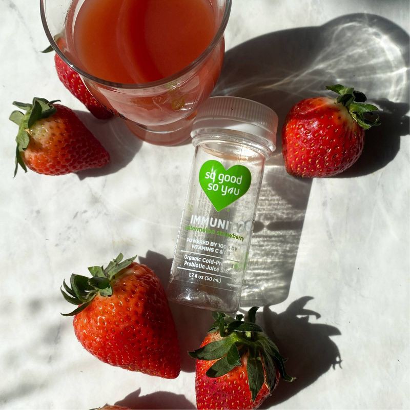 slide 6 of 6, So Good So You Immunity Watermelon Strawberry Organic Probiotic Shot - 1.7 fl oz, 1.7 fl oz