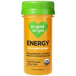 So Good So You Energy Pineapple Ginger Organic Probiotic Shot - 1.7 fl oz