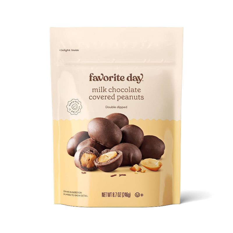 slide 1 of 3, Double Dipped Milk Chocolate Covered Peanuts Candy - 8.7oz - Favorite Day™, 8.7 oz