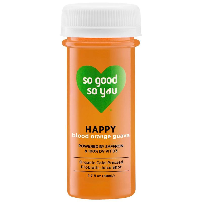 slide 1 of 6, So Good So You Happy Blood Orange Guava Organic Probiotic Shot - 1.7 fl oz, 1.7 fl oz