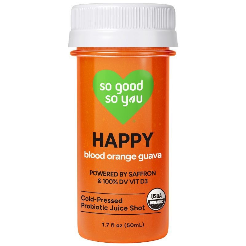 slide 1 of 6, So Good So You Happy Blood Orange Guava Organic Probiotic Shot - 1.7 fl oz, 1.7 fl oz