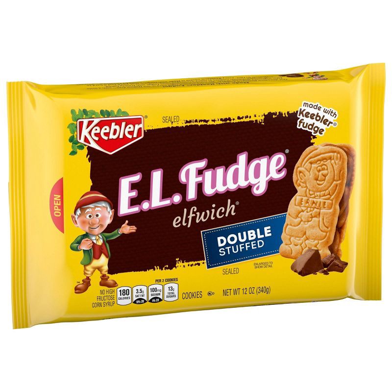 slide 2 of 6, Keebler E.L. Fudge Double Stuffed Cookies - 12oz, 12 oz