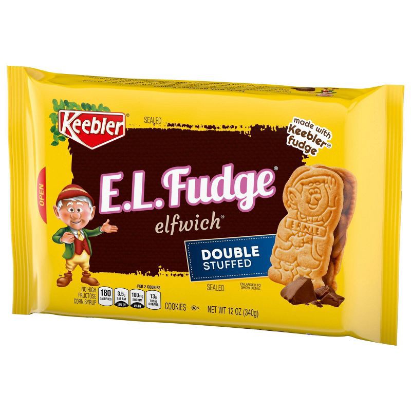 slide 3 of 6, Keebler E.L. Fudge Double Stuffed Cookies - 12oz, 12 oz