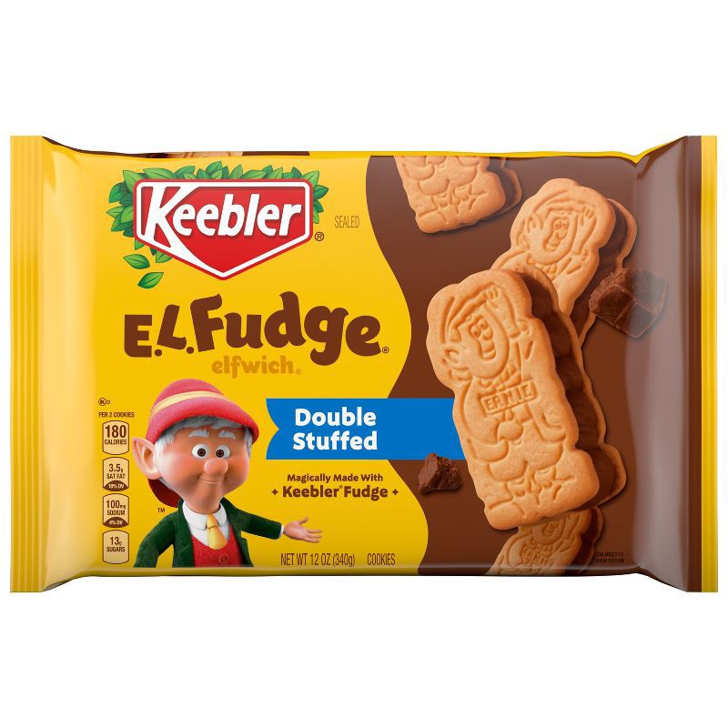 slide 1 of 7, Keebler E.L. Fudge Double Stuffed Cookies - 12oz, 12 oz