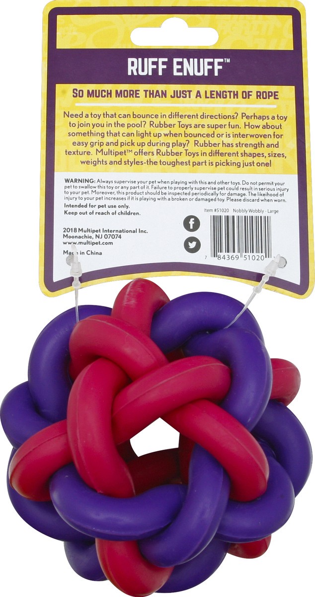 slide 2 of 6, Multipet Large Nobbly Wobbly Dog Toy, 1 ct