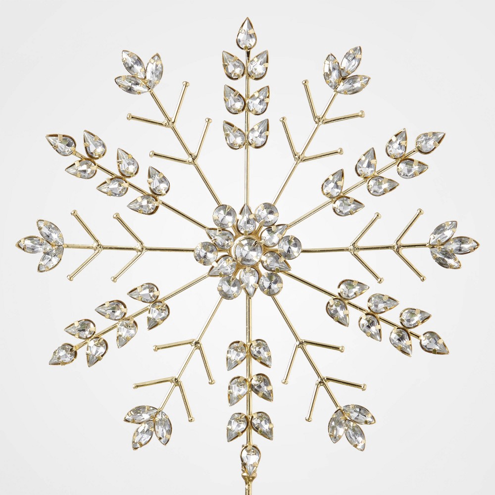 Metal Snowflake Christmas Gift Topper Gold - Wondershop™