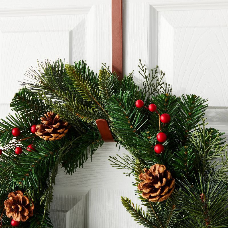 slide 2 of 3, 13.5" Metal Christmas Wreath Hanger Oil Rubbed Bronze - Wondershop™, 1 ct