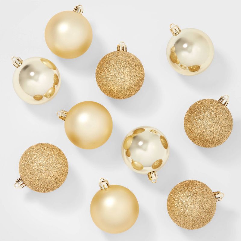 slide 1 of 3, 50ct Shatter-Resistant Round Christmas Tree Ornament Set Champagne - Wondershop™: : Luxury Glam Indoor Decor: Luxury Glam Indoor Decor, 50 ct