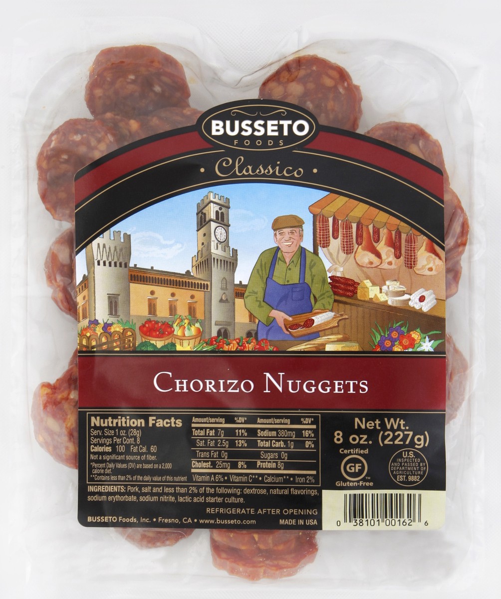 slide 2 of 3, Busseto Foods Salami Chorizo Nuggets, 8 oz