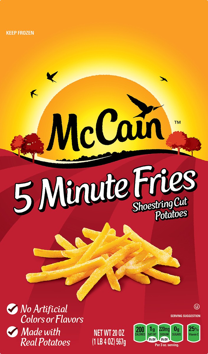 slide 3 of 7, McCain 5 Minute Shoestring Fries, 20 OZ (Frozen Potatoes), 20 oz