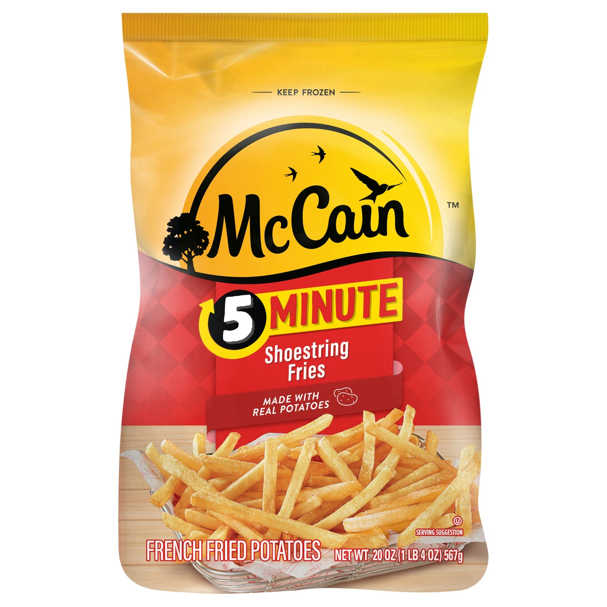 slide 1 of 7, McCain 5 Minute Shoestring Fries, 20 OZ (Frozen Potatoes), 20 oz