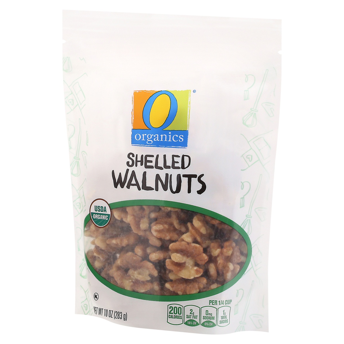 slide 4 of 9, O Organics O Orgnc Walnuts Shelled, 10 oz