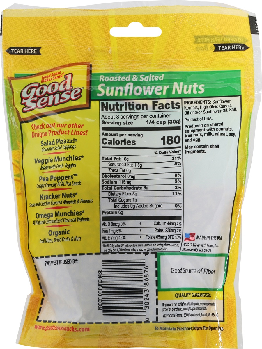 slide 4 of 9, Good Sense Roasted Salted Sunflower Kernels 8 oz, 8 oz
