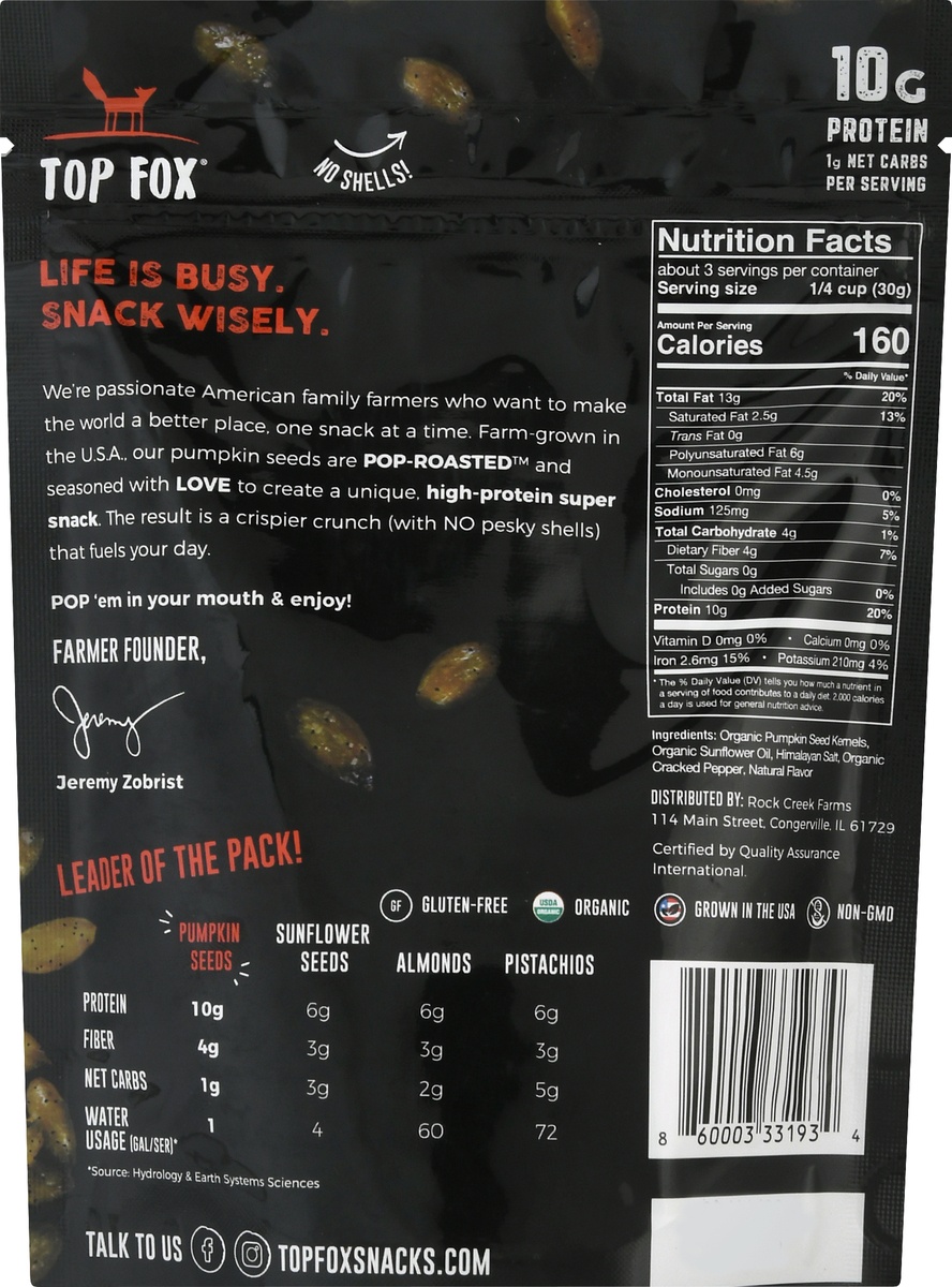 slide 5 of 9, Top Fox Snacks Salt & Pepper, 3.5 oz