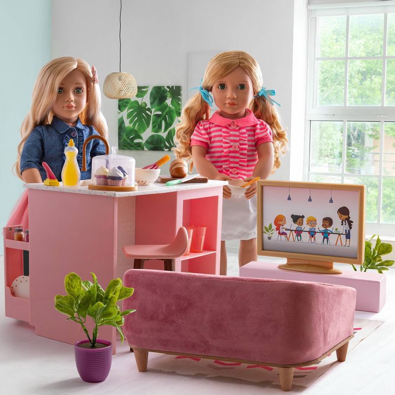 slide 2 of 6, Our Generation Lovely Living Room Furniture Accessory Set for 18" Dolls, 1 ct