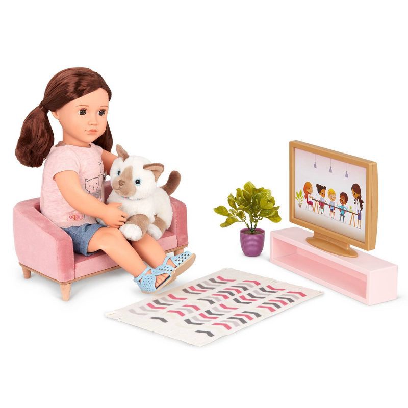 slide 4 of 6, Our Generation Lovely Living Room Furniture Accessory Set for 18" Dolls, 1 ct