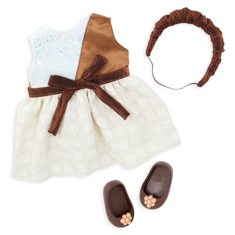 slide 4 of 4, Our Generation Shelby 18" Fashion Doll: Blonde, Brown Eyes, No Articulation, Plastic & Polyester, Food & Beauty Theme, 1 ct