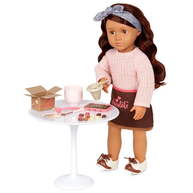 slide 2 of 8, Our Generation Coco Posable 18" Baking Doll & Storybook, 1 ct