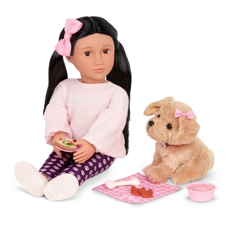 slide 3 of 6, Our Generation Jin & Charm 18" Doll & Pet Set, 1 ct