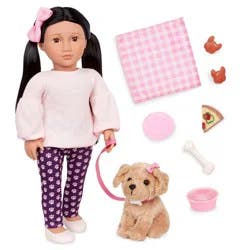 Our Generation Jin & Charm 18" Doll & Pet Set