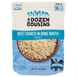 A Dozen Cousins RTE Rice Cooked in Bone Broth: Sea Salt - 8oz