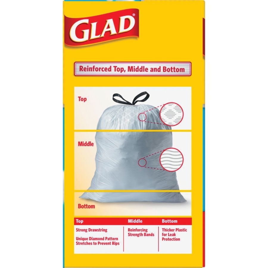 slide 3 of 4, Glad Odorshield Tall Kitchen Drawstring Trash Bags, 80 ct