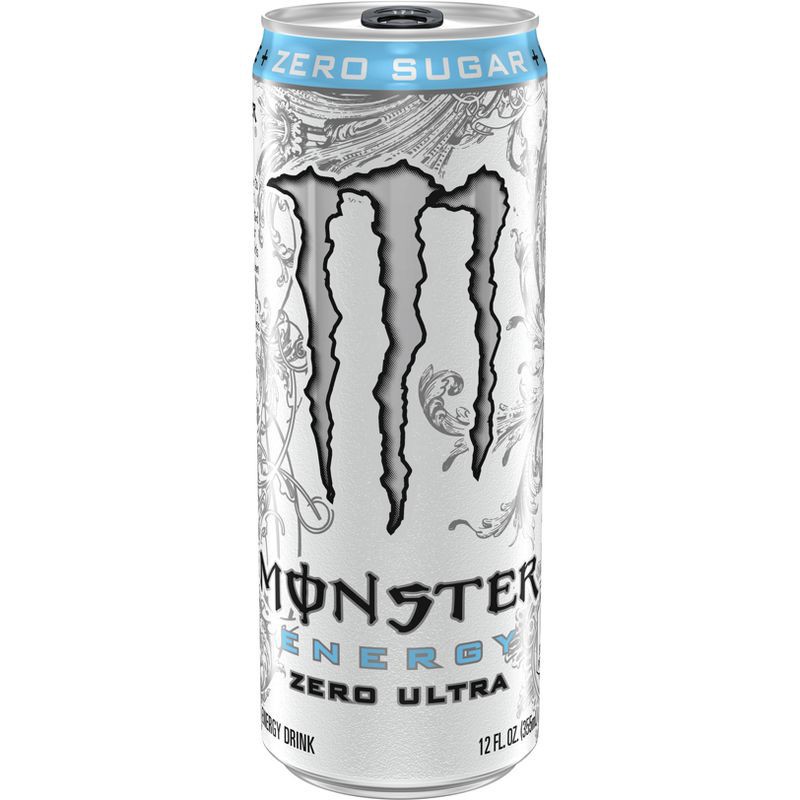 slide 1 of 4, Monster Energy Zero Ultra Energy Drink - 12 fl oz Can, 12 fl oz