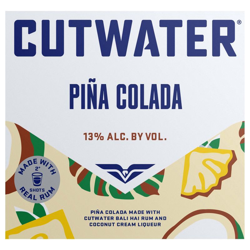 slide 2 of 8, Cutwater Spirits Cutwater Pina Colada Cocktail - 4pk/355ml Cans, 4 ct; 355 ml