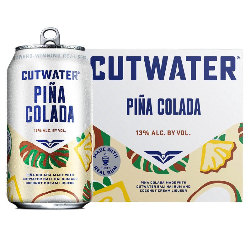 slide 1 of 8, Cutwater Spirits Cutwater Pina Colada Cocktail - 4pk/355ml Cans, 4 ct; 355 ml