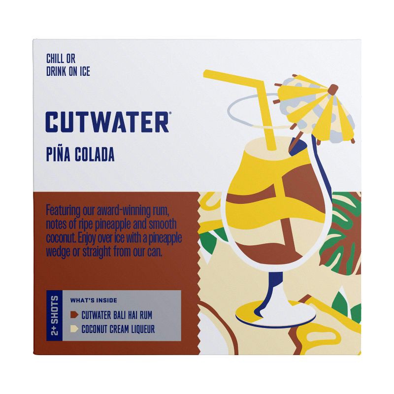 slide 5 of 8, Cutwater Spirits Cutwater Pina Colada Cocktail - 4pk/355ml Cans, 4 ct; 355 ml