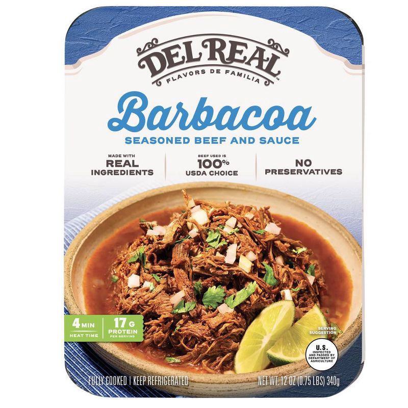 slide 1 of 8, Del Real Foods Barbacoa - 12oz, 12 oz